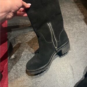 Michael Kors Black Heeled Boots with Zipper